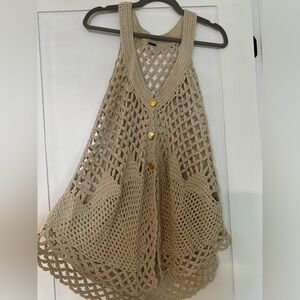 Free people crochet vest